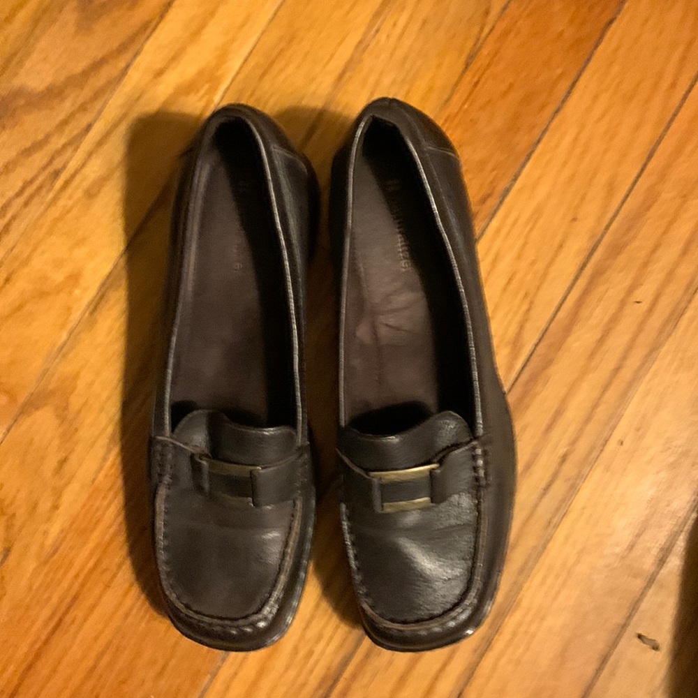 Brown leather shoes
